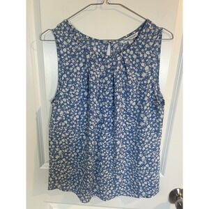 41 Hawthorn Womens Blouse Floral Print Blue Size S